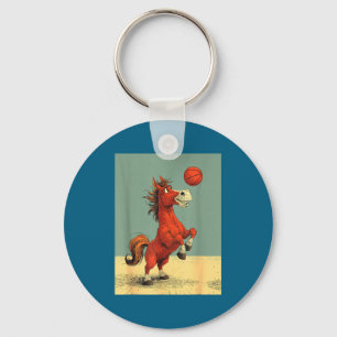 Llavero Diseño de dibujos animados de baloncesto divertido