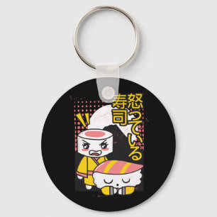 Llavero Diseño de dibujos animados de luchadores de karate