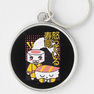 Llavero Diseño de dibujos animados de luchadores de karate