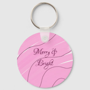 Llavero Diseño de doodle de color rosa brillante y moro en
