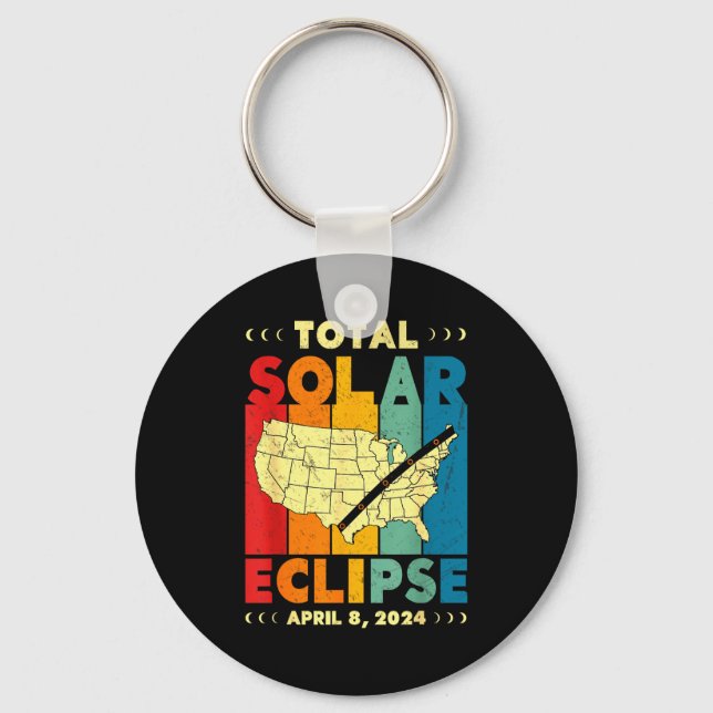 Llavero Diseño de Eclipse Total Solar Eclipse (Anverso)