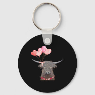 Llavero Diseño de El día de San Valentín de vaca con leone