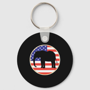 Llavero diseño de elefante símbolo republicano
