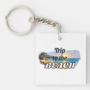 Llavero Diseño de Escape de Puestas de Sol Tropicales Viaj