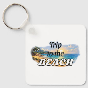 Llavero Diseño de Escape de Puestas de Sol Tropicales Viaj