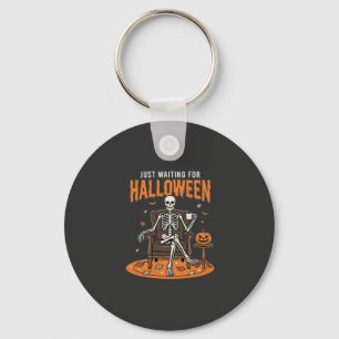 Llavero Diseño de esqueleto solo esperando Halloween_1