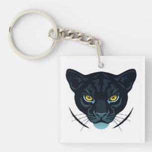 Llavero Diseño de estilo callejero de puma negro