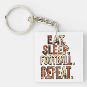 Llavero Diseño de fanático de fútbol clásico Gráfico ret