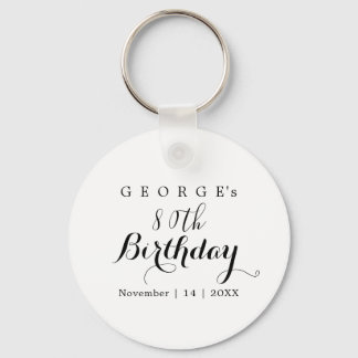 Llavero Diseño de fiesta de cumpleaños con tipografía mini