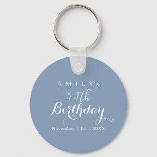 Llavero Diseño de fiesta de cumpleaños de tipografía minim