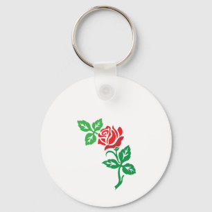 Llavero Diseño de Flor de Rosa Roja – Belleza Floral Clási