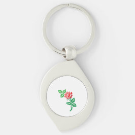 Llavero Diseño de Flor de Rosa Roja – Belleza Floral Clási