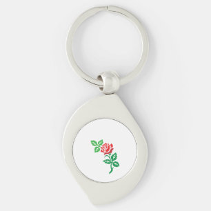 Llavero Diseño de Flor de Rosa Roja – Belleza Floral Clási