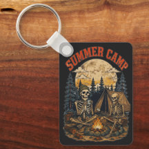 Diseño de fogata de campamento de esqueleto de ver