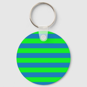 Llavero Diseño de franjas azules y verdes