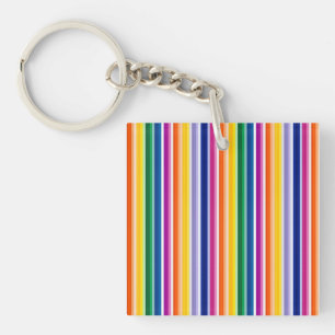 Llavero Diseño de franjas verticales coloridas