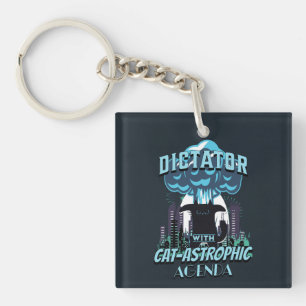 Llavero Diseño de Gato Divertido Catastrófico
