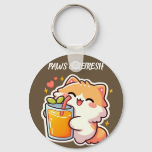 Llavero Diseño de gato lindo personalizado Patas y Refresc