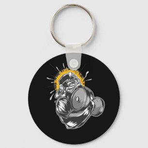 Llavero Diseño de gimnasio de mono super