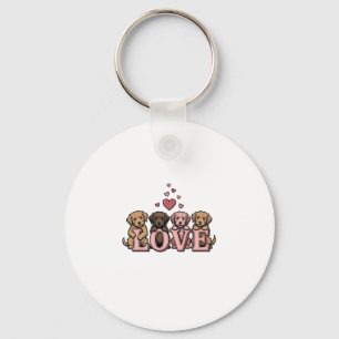 Llavero Diseño de grabado vintage del Día de San Valentín 