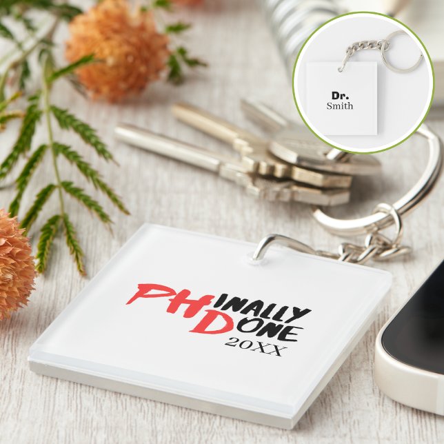 Llavero Diseño de Graduación Graduada Gradual de PHD por D (Subido por el creador)