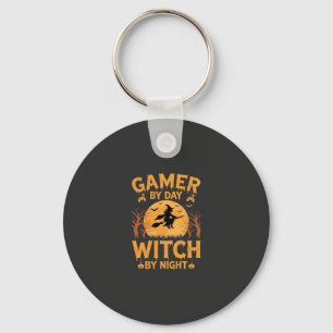 Llavero Diseño de Halloween de Bruja para Jugadores