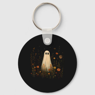 Llavero Diseño de Halloween de otoño con fantasma en una p