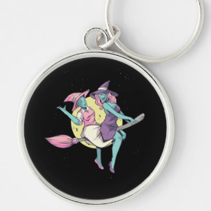 Llavero Diseño de Halloween en la sala de vuelo de brujas