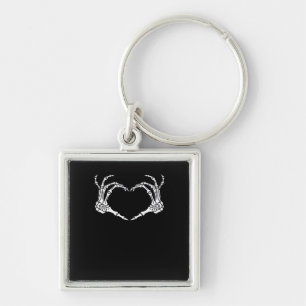 Llavero Diseño de Halloween en Skeleton Hand Heart