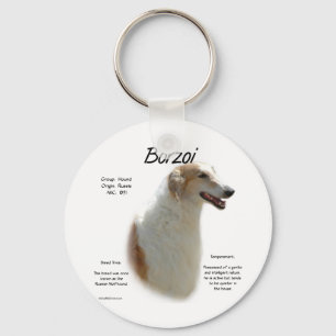 Llavero Diseño de historia de Borzoi