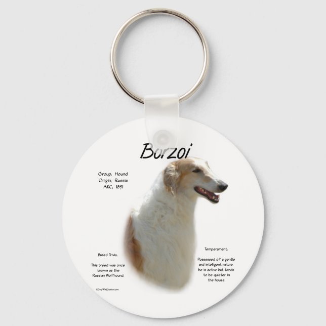 Llavero Diseño de historia de Borzoi (Anverso)