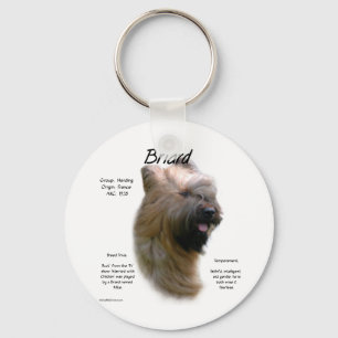 Llavero Diseño de historia de Briard (tawny)