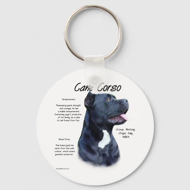Llavero Diseño de historia de Cane Corso (Anverso)