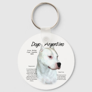 Llavero Diseño de historia de Dogo Argentino