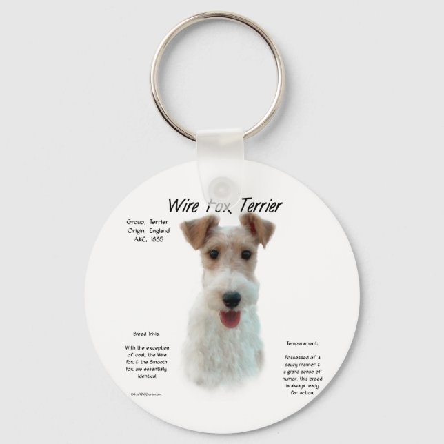 Llavero Diseño de historia de Fox Terrier de Wire (Anverso)