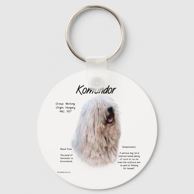 Llavero Diseño de historia de Komondor (Anverso)