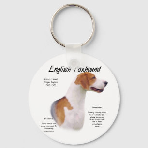 Llavero Diseño de historia de los Foxhound ingleses