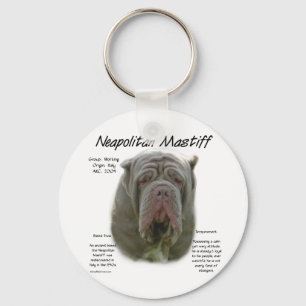 Llavero Diseño de historia napolitana de Mastiff (tawny)