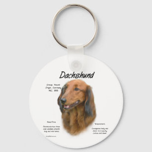 Llavero Diseño de historial de Dachshund (longhair)