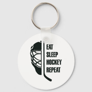 Llavero Diseño de Hockey Negro Para Jugadores Profesionale