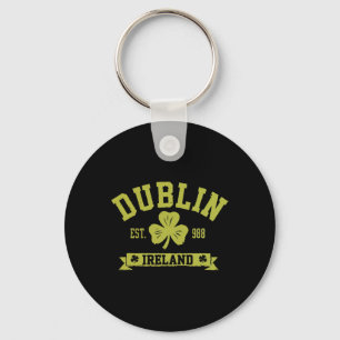 Llavero Diseño de hoja de trébol de trébol de Irlanda Dubl