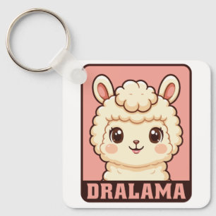 Llavero Diseño de ilustración de llama adorable