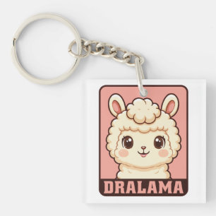 Llavero Diseño de ilustración de llama adorable
