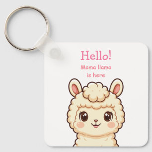 Llavero Diseño de ilustración de llama linda