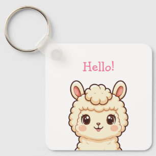 Llavero Diseño de ilustración de llama linda