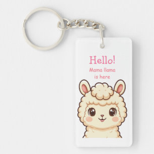 Llavero Diseño de ilustración de llama linda