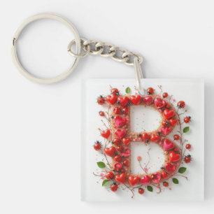 Llavero 💕 Diseño de inicial B para regalos personalizados
