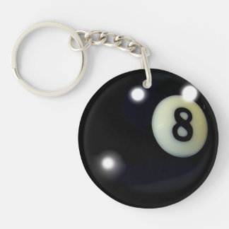 Llavero Diseño de juego deportivo de bolas de billar negro