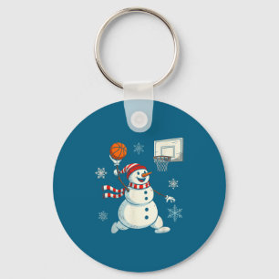 Llavero Diseño de jugador de baloncesto de Navidad hombre