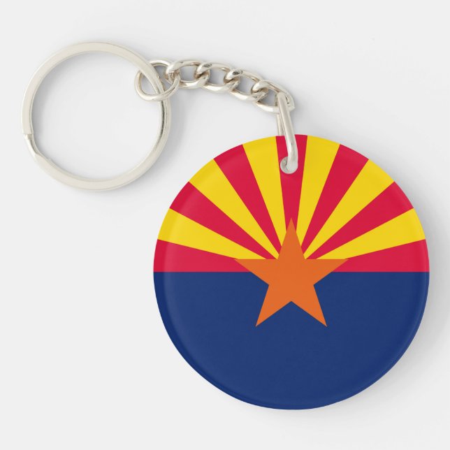 Llavero Diseño de la bandera del estado de Arizona (Frente)